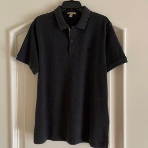 Real Burberry Polo l Dark Grey l L l